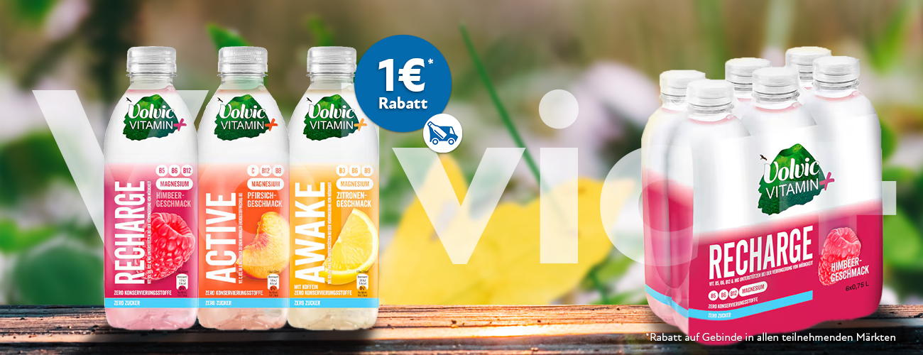 Volvic Vitamin+ Rabattaktion 1 Euro - KW 14 und 15 in 2026